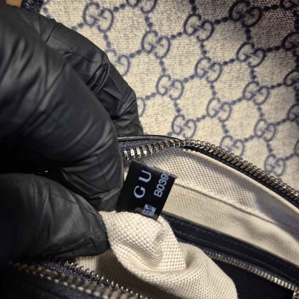 Authentic Gucci Ophidia Small Shoulder Crossbody Navy Handbag EUC HTF - Picture 12 of 16